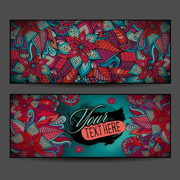 Vector abstracto decorativo fondos ornamentales florales — Vector de stock