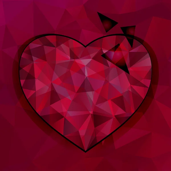 Coeur géométrique vectoriel — Image vectorielle