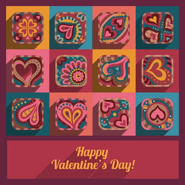 Feliz día de San Valentín diseño de tarjetas de felicitación . — Vector de stock