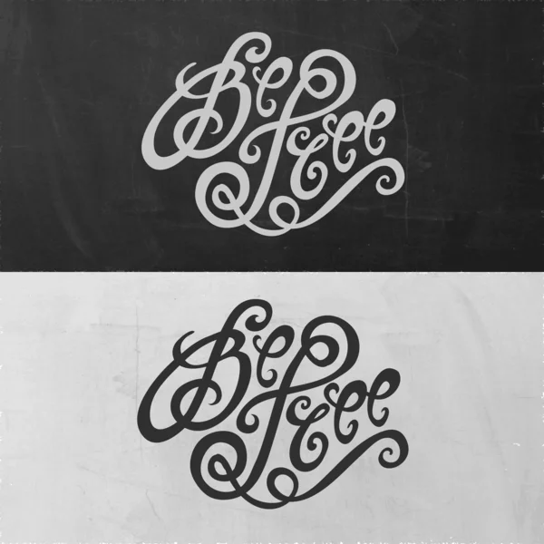 Essere a mano libera lettering — Vettoriale Stock