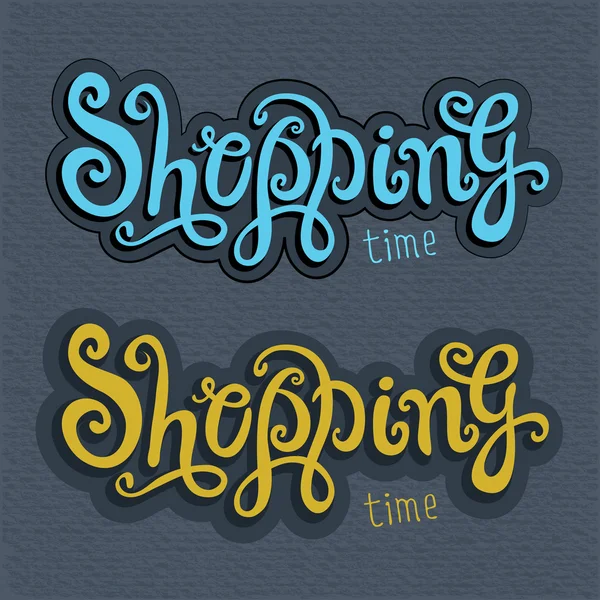 Shopping hand lettering — Stock Vector