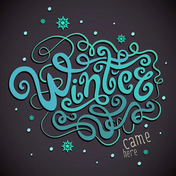 Letras de invierno — Vector de stock