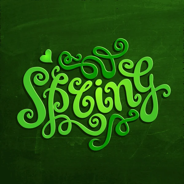 Spring hand lettering — Stock Vector