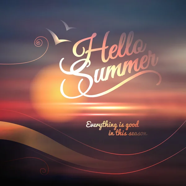 Creative graphic message for your summer design — Stock Vector