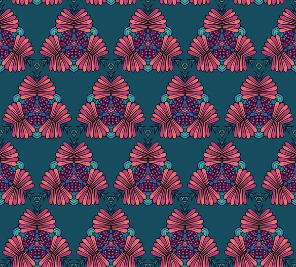 Abstract vector tribal ethnic background seamless pattern — Stock Vector