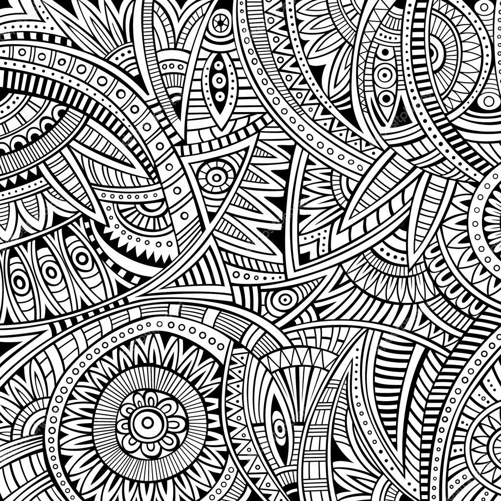 Patrón de fondo étnico tribal vector abstracto Vector de stock #43814115 de  ©3dsparrow, image size:1024x1024