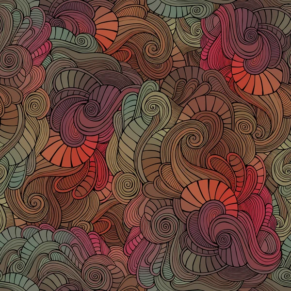 ビンテージ シームレスな抽象的な花パターン ベクトル — ストックベクタ