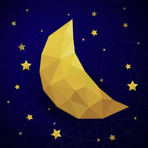 Triángulo luna nueva — Vector de stock