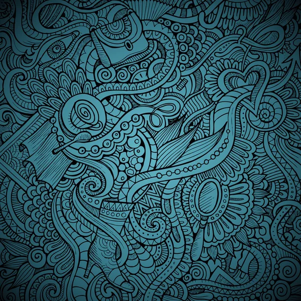 Vector moda decorativo doodles fondo — Vector de stock