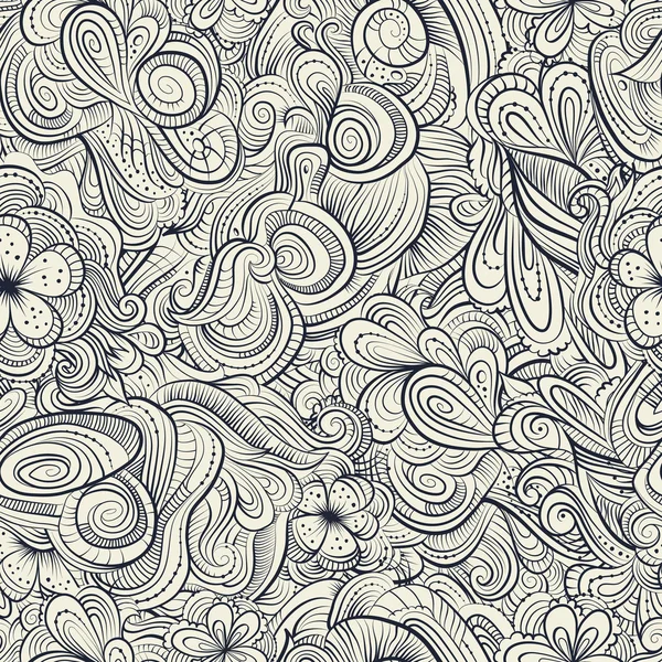 Naturaleza patrón inconsútil ornamental — Vector de stock