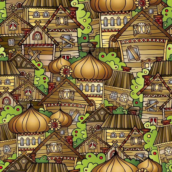 Cartoon fairy tale drawing village — Stock Illustration Cartoon fairy tale drawing village Stock Illustration