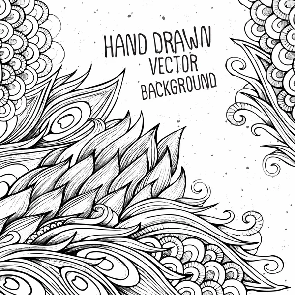 Hand drawn decorative background — Stock Vector