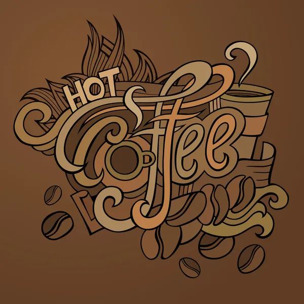Kaffee-Schriftzug — Stockvektor