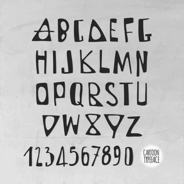 Mână trasă alfabet englez — Vector de stoc