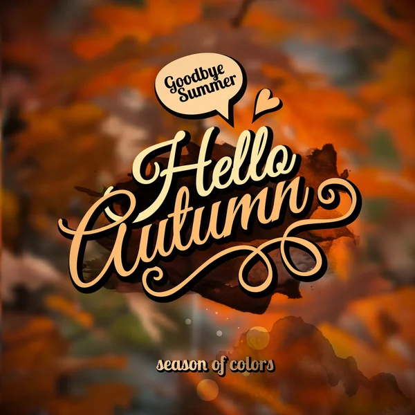 Autumn blurred background — Stock Vector