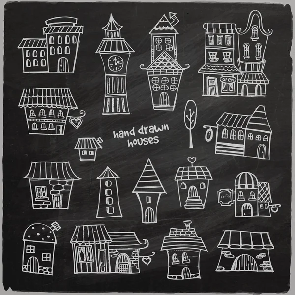 黑板矢量童话房子 — 图库矢量图片