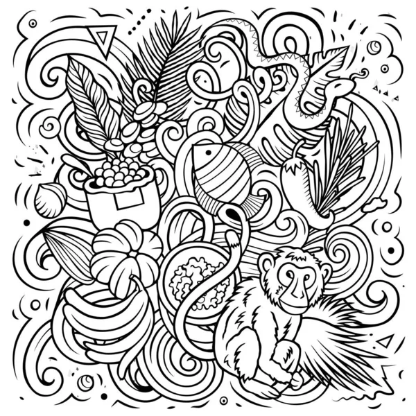Суринам Рисует Руки Карикатуры Дурака Забавный Дизайн Путешествия Творческий Растровый — стоковое фото