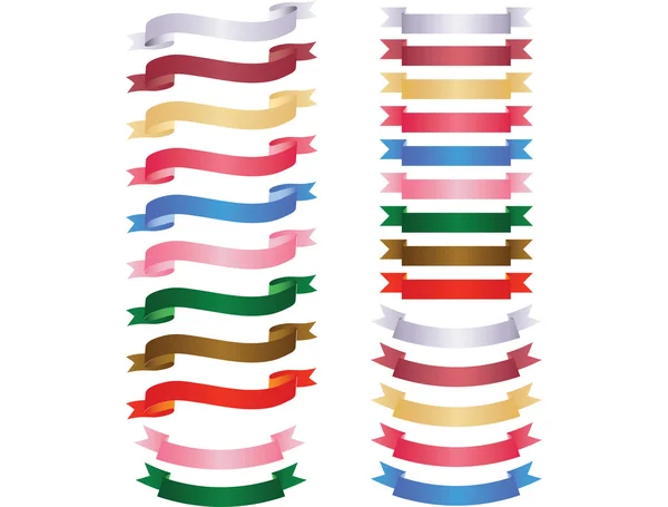 Ensemble de ruban de couleur — Image vectorielle