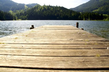 Dock in a lake clipart