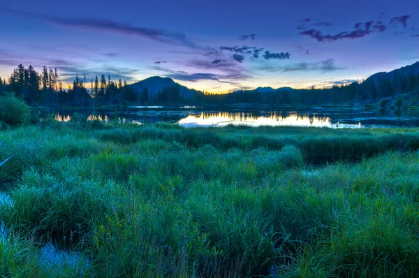 Spraque Lake Colorado - Salida del sol Fotos de stock