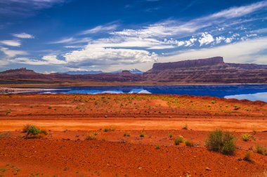 moab, Utah potas road yakınındaki buharlaşma havuzlar