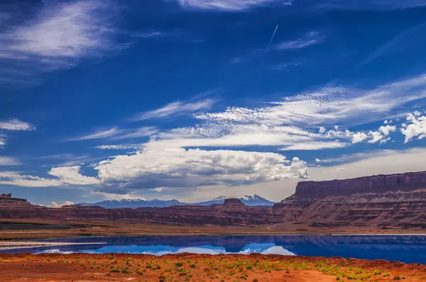 Evaporation Ponds near Potash Road in Moab Utah — Stock Photo, Image