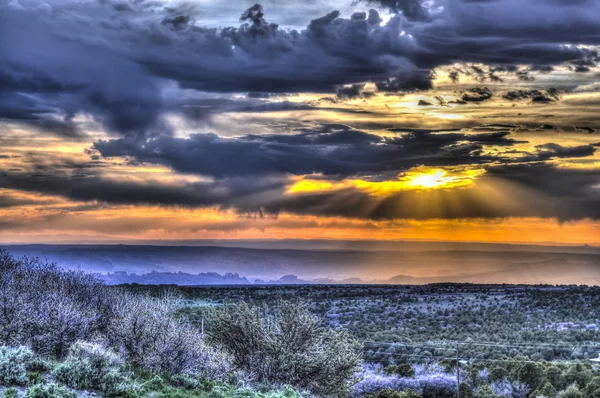 Pôr do sol sobre Moab - de La Sale Mountains — Fotografia de Stock