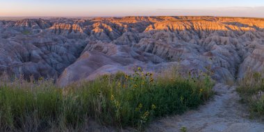 Badlands Güney dakota gündoğumu