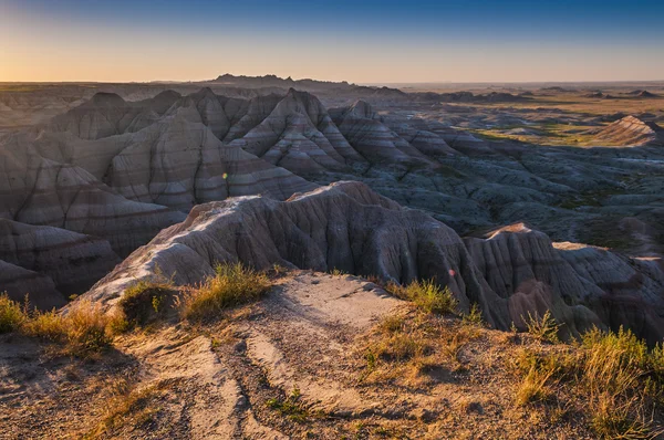 Badlands Dél-Dakota napkeltekor — Stock Fotó