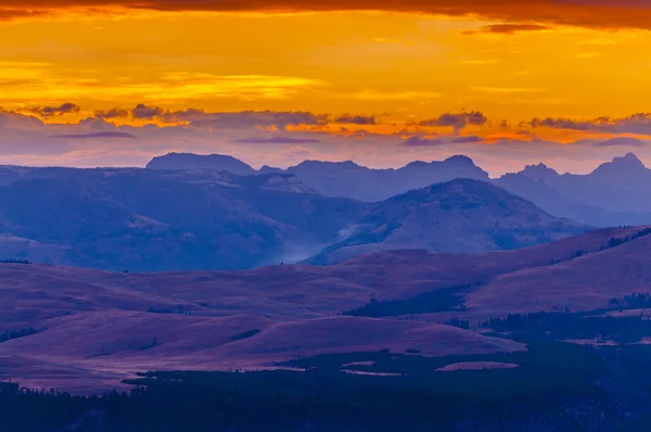 Východ slunce v horách — Stock fotografie