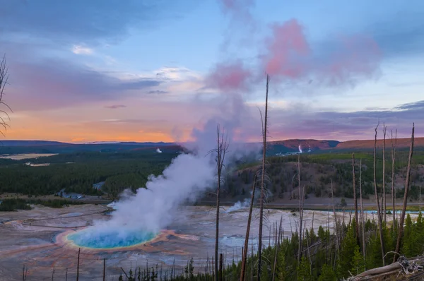 Grand Prismatic Geyser from above — Stock Photo, Image