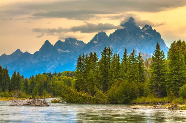 Queda em Grant Tetons National Park — Fotografia de Stock