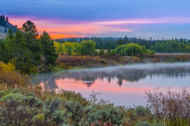 sunrise Grand teton yansıma