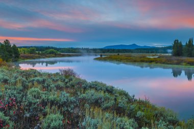 sunrise Grand teton yansıma