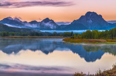 sunrise Grand teton yansıma