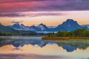 sunrise Grand teton yansıma