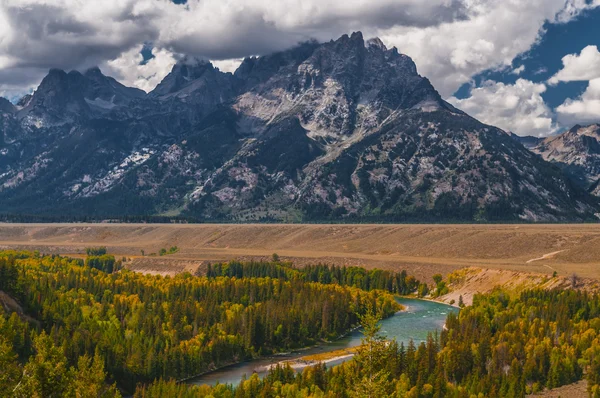 Si affacciano sul fiume Snake - parco nazionale grand teton — Foto Stock