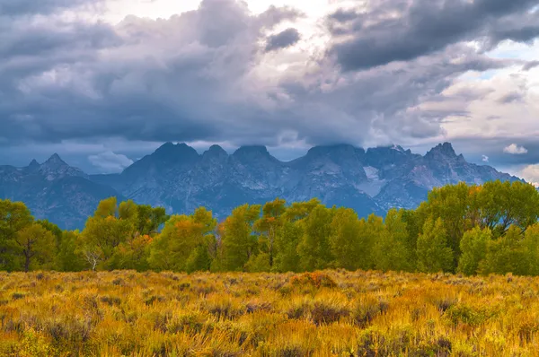 Cair nos Tetons — Fotografia de Stock