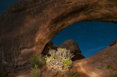Windows Arches National Park at Night clipart