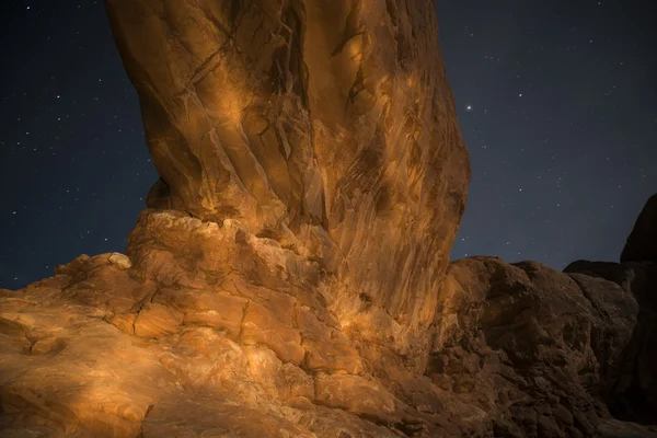 Windows Arches National Park at Night — Stock Photo, Image