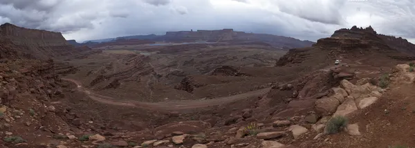 Panoramic shof of the view from the Hurrah Pass Trail Moab Utah — Stock Photo, Image