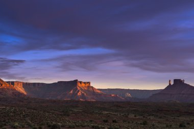 Castle Valley at Sunset, Moab Utah route 128 clipart