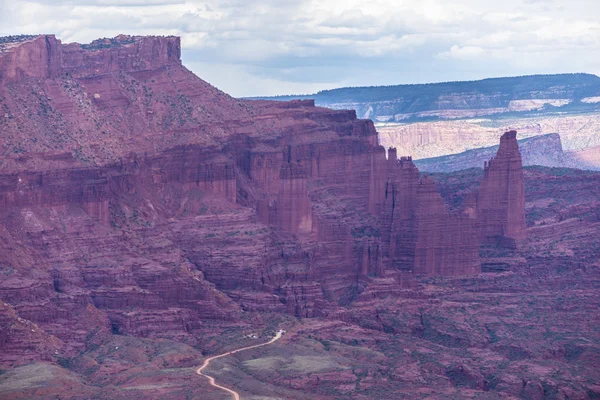 Fisher Towers professeur vallée surplombe utah — Photo