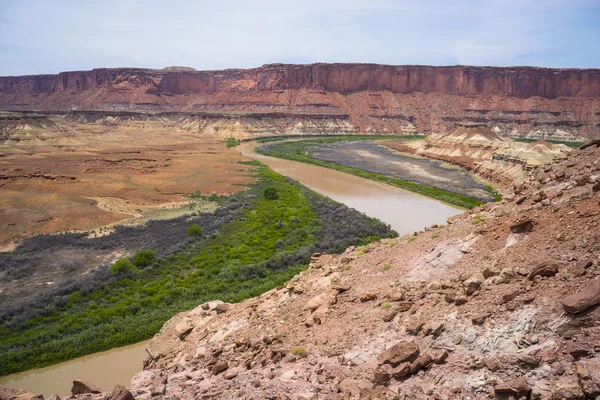 Fort bas sentier blanc jante route utah — Photo