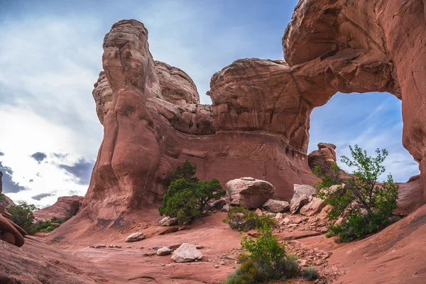 Gebroken boog, arches nationaal park moab (Utah) — Stockfoto