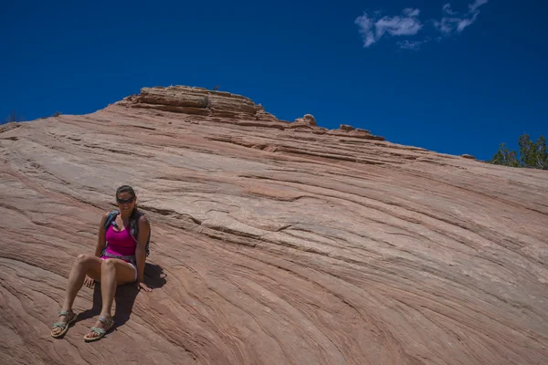 Hiker in Canyonlands — Stock Photo, Image