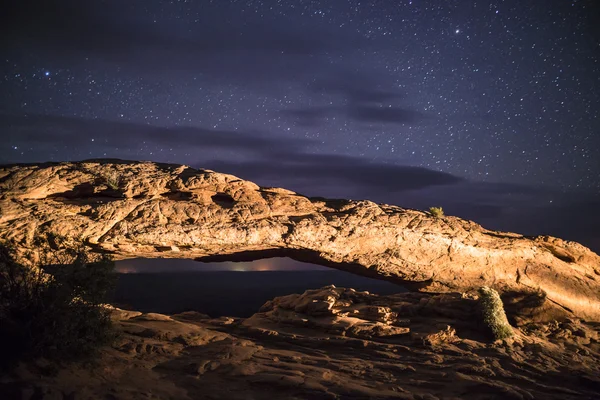 Mesa arch på natten — Stockfoto