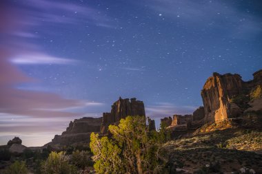 Arches Ulusal Parkı, gece
