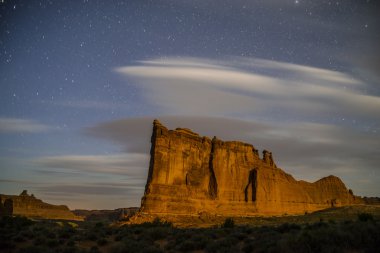 Tower of Babel Arches National Park at Night clipart
