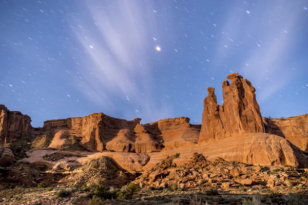 Parque Nacional Arches por la noche —  Fotos de Stock